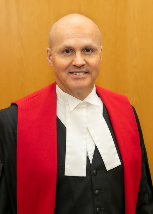 A portrait of the Honourable Pierre Muise, Justice of the Supreme Court of Nova Scotia